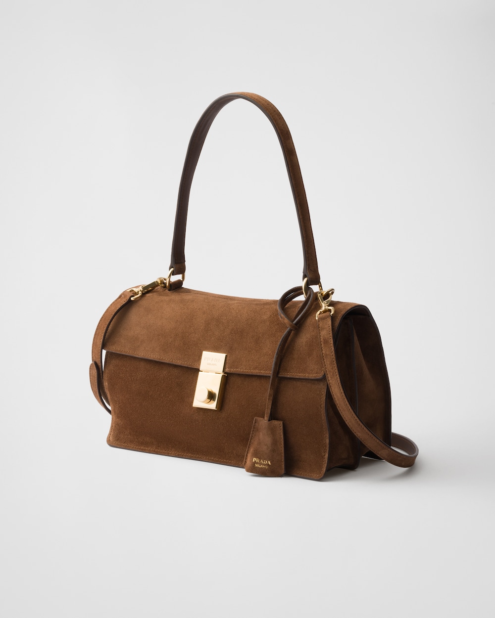 Prada Soft Sound Medium Suede Shoulder Bag - Image 7